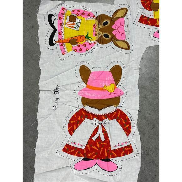 Bunny Hop, Fabric Panel, Cut and Sew, Craft Project, ~ 250604-WH M-01-01 - Picture 4 of 6